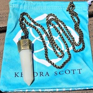 Kendra Scott "Jayce" white agate necklace